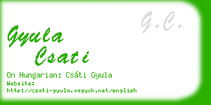 gyula csati business card