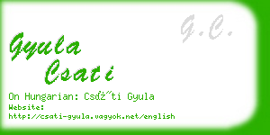 gyula csati business card